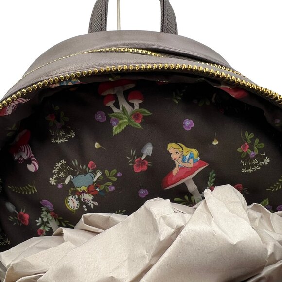 Loungefly Disney Alice in Wonderland Alice Mushrooms Mini Backpack Exclusive New - Picture 5 of 7